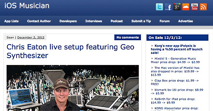 Chris Eaton on iOS Musician